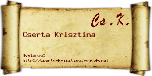 Cserta Krisztina névjegykártya